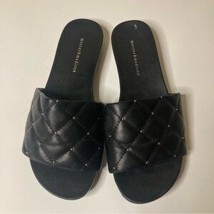 Mercer & Madison Black Quilted Slide Loafers Women’s Size 6.5